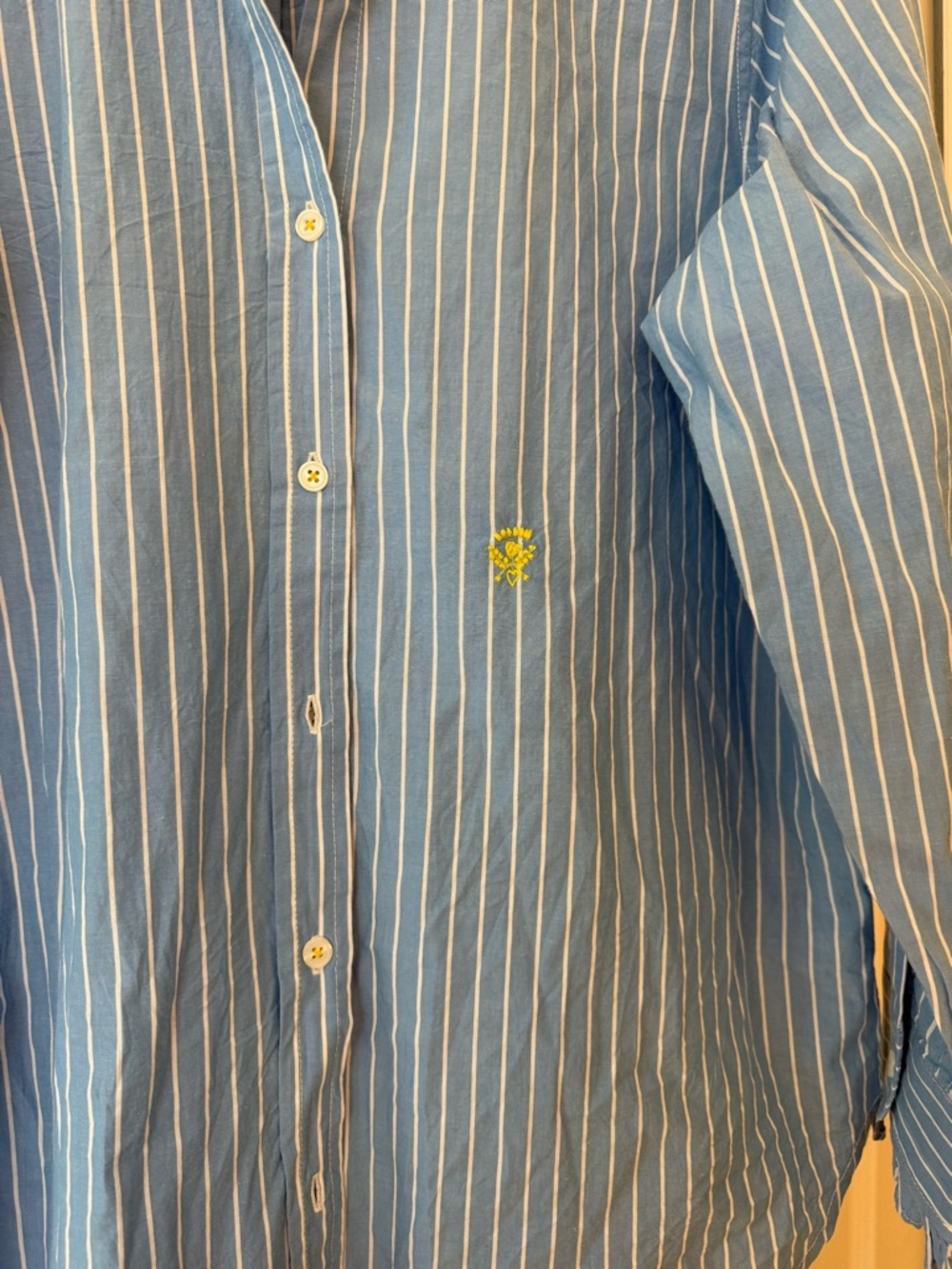 KERRI ROSENTHAL MIA STRIPED RUFFLE SHIRT NWOT M - Picture 5 of 11